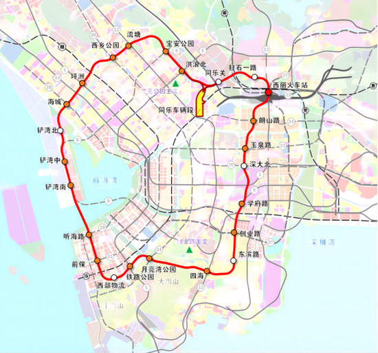 15号线线路示意图（以实际建成为准）