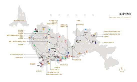 深铁集团站城一体化开发项目一览图